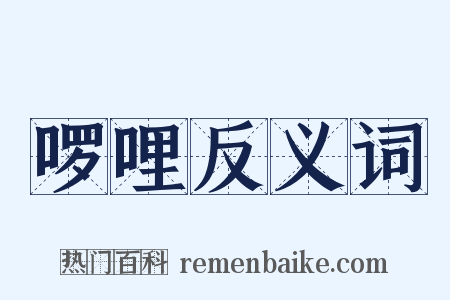 啰哩反义词是什么意思的图片